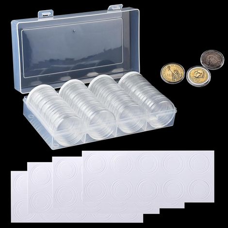 Coin Caps, 60 Coins Storage, 40 mm Storage for Coins and Paris Coins Storage (1/5)