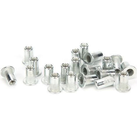Écrous à sertir creux, Kit de 100 inserts filetés M3x20 en aluminium, pour fixation industrielle durable et précise
