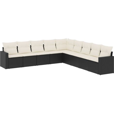 Maison Exclusive - Set de sofás de jardín 8 piezas y cojines ratá (1/3)