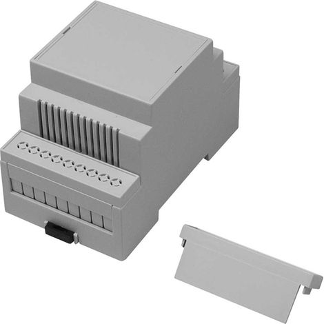 Kit de boîtier rail DIN RS PRO Top ouvert, côtés à ventilation, Dimensions 53.4 x 90 x 58mm 2 pôles ( Prix pour 1 ) (1/2)