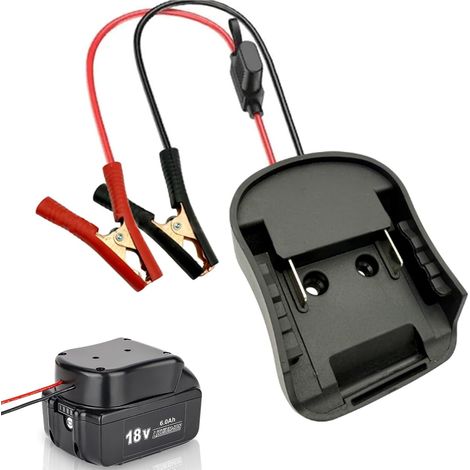 Démarreur de Voiture Compatible avec 18 V, Adaptateur de Booster de Batterie Portable pour 18 v avec Câble 11 Awg, Adaptateur de Démarrage de Voiture, Câble de Booster (1/5)