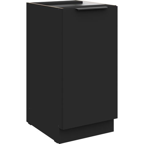 Küchen Unterschrank 40 cm SIENA Schwarz Küche Küchenzeile Küchenblock (1/5)