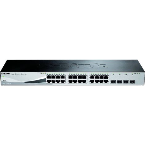 Switch Gestito D-Link DGS-1210-28 con 28 Porte Gigabit Ethernet e 4 Porte SFP, Web Managed, Alimentazione EU (1/3)
