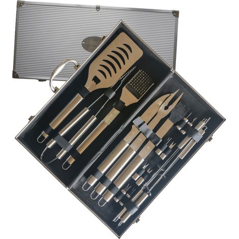 Barbecue Set Deluxe Stainless (18-teilig) im Koffer (1/4)
