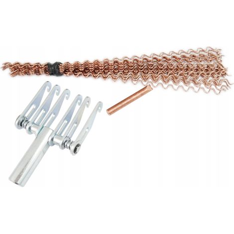 Garra de 6 ganchos, alambre ondulado de 4 mm, 25 unidades, electrodo de alambre de 320 mm, garra de posicionamiento (1/5)