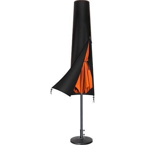 Schutzhülle für Ampelschirme – wasserdicht – für 2 m/3 m Durchmesser – schwarz – 176 x 31/37 cm (1/5)