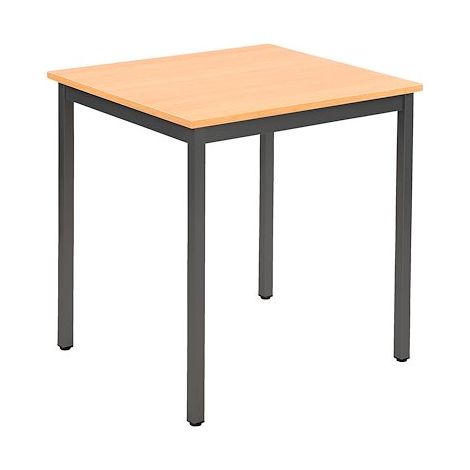Table multi-usages chêne clair L 70 x P 60 cm - Éco - piètement anthracite - Maxiburo