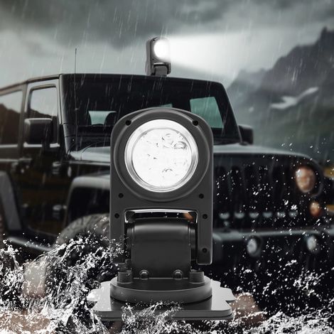 LED-Flutlicht für Boot, IP65, 45 W, Suchscheinwerfer 360° drehbar, Arbeitsscheinwerfer, Suchscheinwerfer mit Fernbedienung für SUV, Bootshaus, Feld