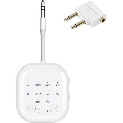 Émetteur-récepteur Bluetooth 5.3 adaptatif APTX, adaptateur audio sans fil haute définition à faible latence, compatible avec les avions, les téléviseurs et les voitures. (1/5)