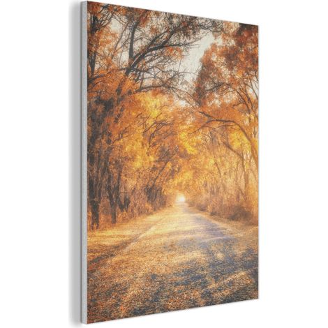 Acoustic Felt Wall Art Forest - Autumn - Trees - Forest path - Nature 60x80 cm (1/5)