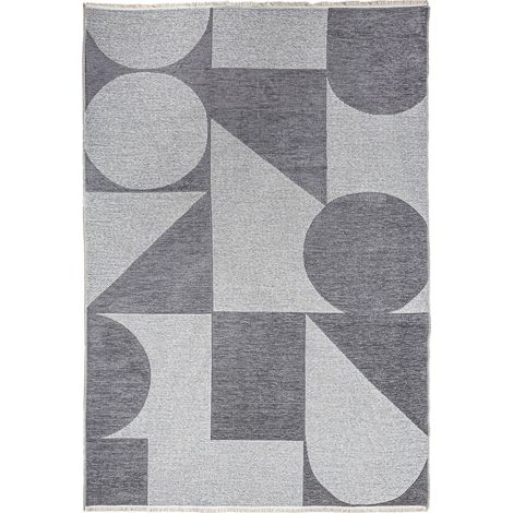 Tapis contemporain gris et beige douceur moderne salon - Gris clair et beige chaleureux (1/5)