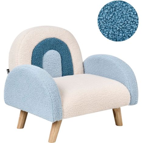 Kids Armchair Rainbow OMBO Boucle Light Blue (1/5)