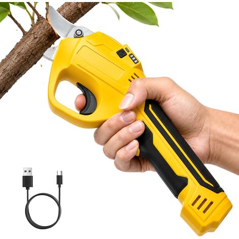 Sécateur électrique sans fil, max 14 mm (branches fraîches), autonomie maximale de 70 min pour jardin, branches et arbres fruitiers (1/5)