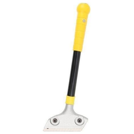 QORVA-Grattoir Vitre, Grattoir Peinture, Racloir pour Plaque avec Fonction knock-out, Scraper Plancha à Long Manche pour Plaque à Induction, Nettoyage, Fenêtres, Carrelage