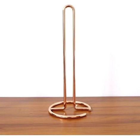 Or rose-Support de Rouleau de Papier, Porte-Rouleau de Cuisine Portable en Acier Inoxydable Or Porte Rouleaux Papier Toilette Vertical en Acier Support Distributeur de Papier (1/5)