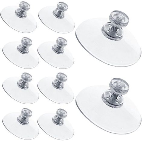 Ventosa roscada, Ventosa transparente, No requiere taladro ni pegamento, Soporte de pared resistente para cocina y baño, 10 unidades, M4-58 mm (1/5)