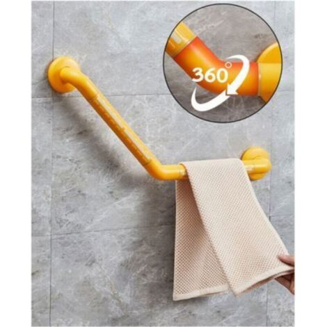 135° Barre D'appui Douche pour Baignoires Acier Inoxydable PVC Barre de Maintien pour Handicapés et Les Personnes âgées WC Femeo (1/3)