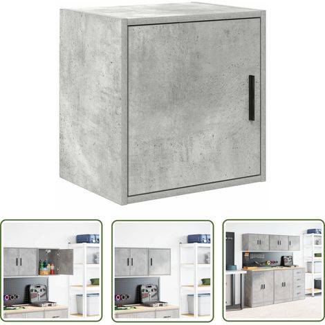 vidaXL Garagen-Wandschrank Betongrau Holzwerkstoff (1/5)