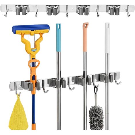 Maclean MC-184 Soporte de pared para herramientas de jardinería y herramientas de limpieza (1/5)