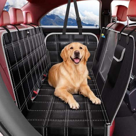Hundedecke Auto Rückbank 100% Wasserdicht Kratzfest mit Seitenschutz & Sichtfenster (1/5)