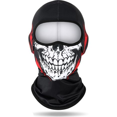 Masque de cyclisme à motif tête de mort : Cagoule respirante pour moto d'extérieur (1/3)