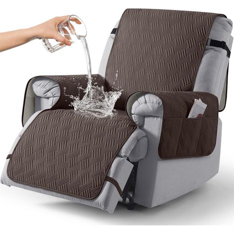 Wasserdichter sesselschoner für Fernsehsessel, relaxsessel mit Tasche elastischen Bändern, Anti-Rutsch sesselbezug weich waschbar sesselüberwurf 1 Sitzer für Kinder (1/5)
