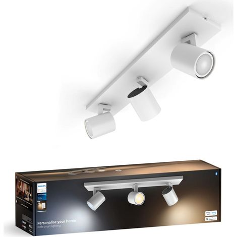 Runner, Triple Spot Plafond avec Ampoules, Blanc (1/5)