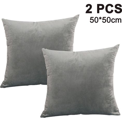 Set aus zwei weichen und dekorativen quadratischen Samtkissenbezügen, geeignet für Sofas, Betten, Stühle und andere Einrichtungsgegenstände. (1/5)