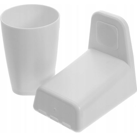 1 Set Support Brosse Dents Magnétique Blanc (1/4)