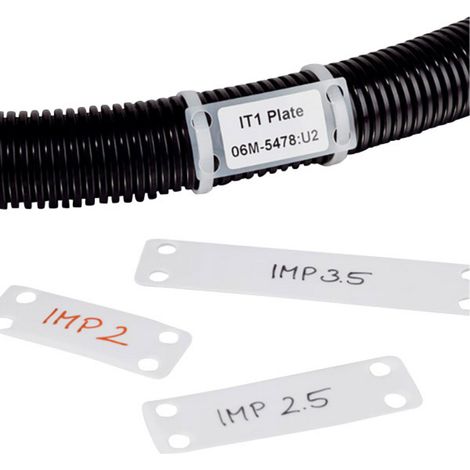 HellermannTyton 151-42229 IMP2 PA66 WH 100 Leitermarkierer  Beschriftungsfläche: 50.8 x 19.1 mm Weiß