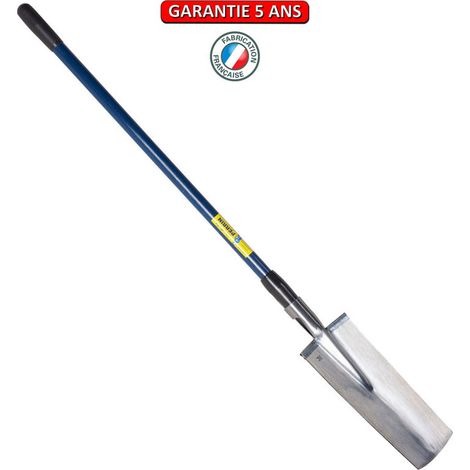 OUTILS PERRIN Louchet poli pépiniériste à bague 36 cm manche composite incassable en fibre de verre (1/2)