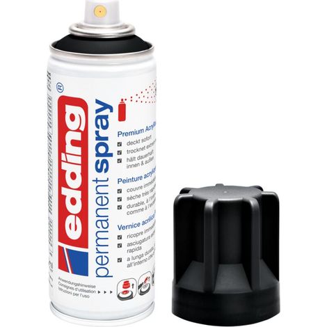 Aérosol peinture satinée noir foncé RAL 9005 – 200 ml – référence A385642