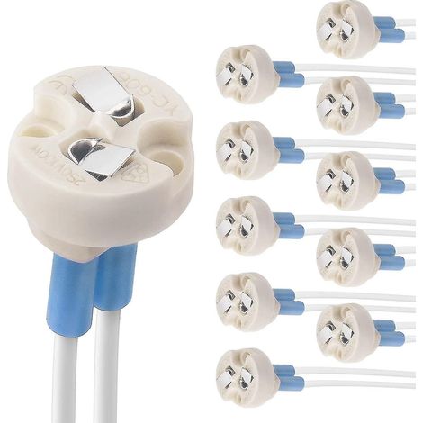 10 culots G4 GU3.5 G6.35 GY6.35 GX5.3 GU5.3 MR16 GZ4 MR11, connecteurs pour filament LED et lampe halogène. (1/5)