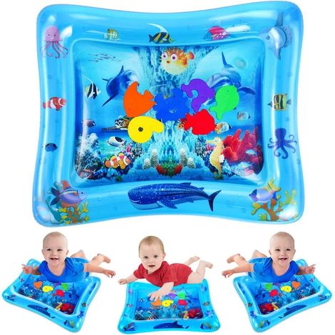 Tapis d'eau bébé, jouets d'éveil 3 6 9 mois, matelas aquatique sensoriel pour développement précoce, centre d'activités enfants, jeu d'apprentissage moteur (1/5)