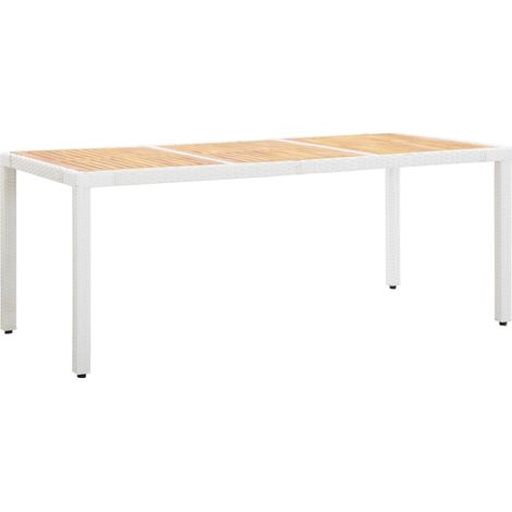 Maison Exclusive - Set da Pranzo per Giardino 9 pz in Polyrattan Bianco (1/5)