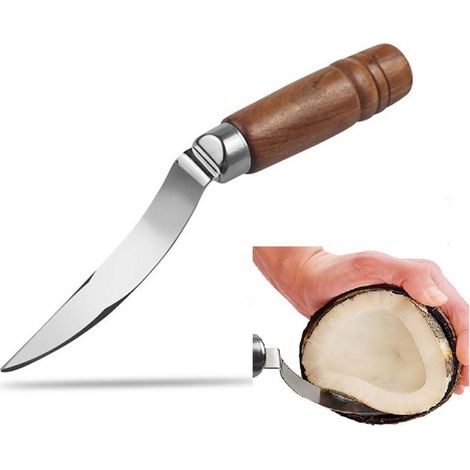 Juego de herramientas para coco, cuchillo de acero inoxidable y martillo con hoja extraíble. (1/5)