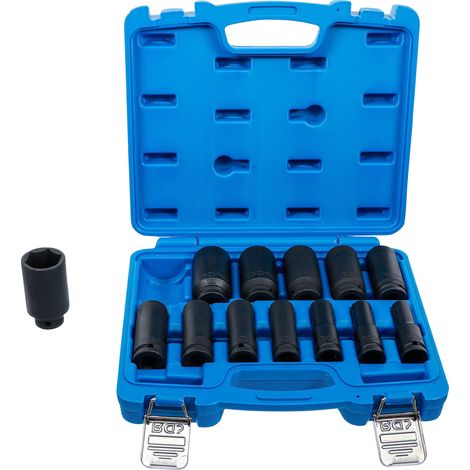 BGS Set chiavi a bussola esagonali profonde, attacco quadro interno 12,5 mm (1/2") misure in pollici, 13 pezzi - 5208 (1/5)