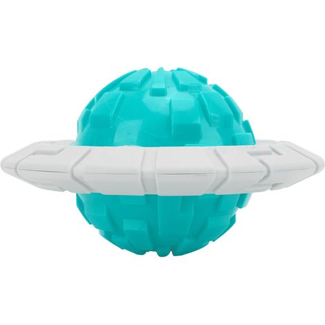 Balle pour chien, jouet résistant aux morsures, interactif, nettoyage des dents des animaux de compagnie, grinçant, pour l'intérieur et l'extérieur, bleu lac (1/5)