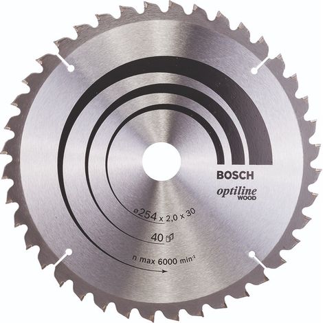 BOSCH DISCO SIERRA OPTILINEWOOD Diámetro disco x eje (mm) 254x30 Número de dientes 40