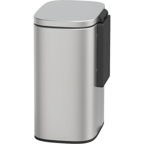 Poubelle murale 5L en inox mat – Technologie anti-traces – Système Easy Close – Fixation Turbo-Loc pour montage sans perçage (1/5)