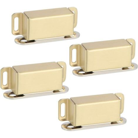 Chiusura magnetica per ante di cassetti o armadi, in acciaio inox con finitura dorata, 4 pezzi, ECAT001G-4P-FR (1/4)