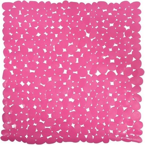 Alfombra de ducha PVC PEBBLES 53x53cm Rosa MSV
