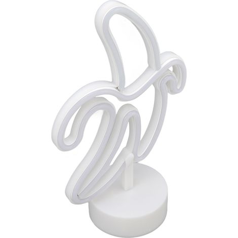 Neon-Leuchtschild „Banane“, USB-Akku-betrieben, LED, Dekoration für Balkon, Geburtstag, Weihnachten (1/5)