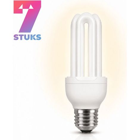 Lot de 7 ampoules basse consommation E27 - 9 W - Lumière du jour (6400 K) - 540 lm - Durée de vie : 10 ans - Non dimmable - Réduisez votre facture d'électricité (1/5)