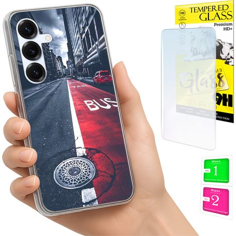 Custodia per Samsung Galaxy S25 FE, cover fotografica, cover posteriore + vetro 9H (1/5)
