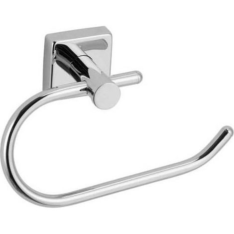 Porte rouleau papier wc - Largeur : 185 mm - Hauteur : 115 mm - Profondeur : 61 mm - Platine : 50 x 50 mm - Matériau : Laiton - Décor : Chromé - ITAR