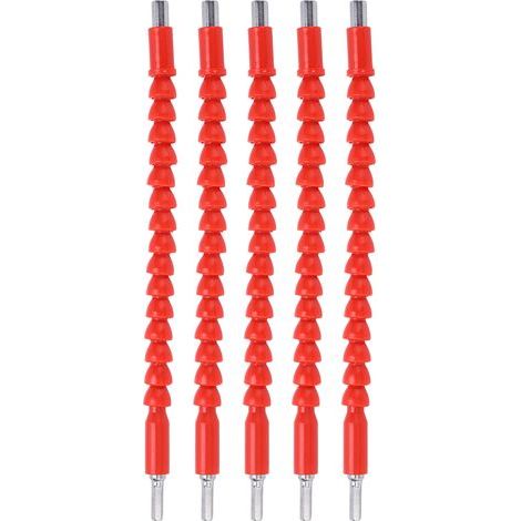 5-teiliges Set flexible Bohrerverlängerungen, flexible Wellen, 295 mm lang, universell für elektrische Bohrmaschinen (1/5)