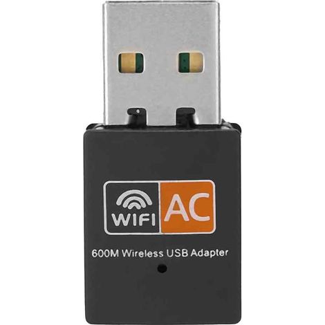 Adaptateur WiFi USB - 600 Mbps AC Dual Band 2,4 GHz / 5,8 GHz - Antenne 2 dBi - Compatible Windows et Mac - 1 Pièce (1/5)