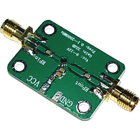 Amplificateur RF à large bande, amplificateur à faible bruit (LNA) (0,1-2000 MHz, gain de 30 dB) en stock. (1/3)
