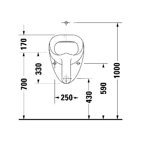Urinal JIM 345x350mm Zul v ob m Fliege we (1/5)